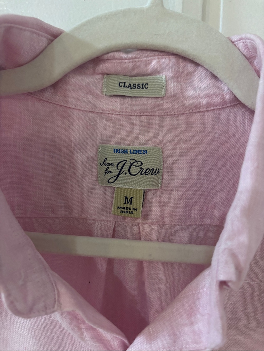 J. Crew Men's Short-Sleeve Button-Down Shirt in Light Pink - Picture 2 of 5